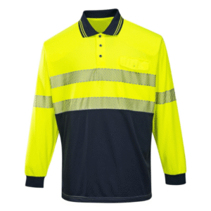 Hi Vi Polyester Long Sleeve Polo